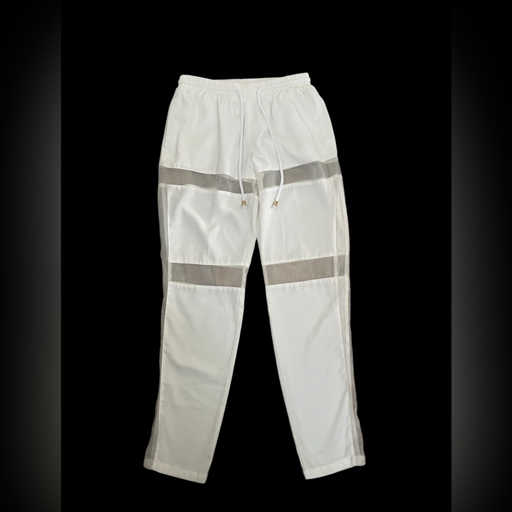 Tobi‎ White Pants with Sheer Panels - Sz Small